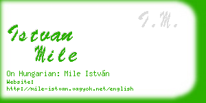 istvan mile business card